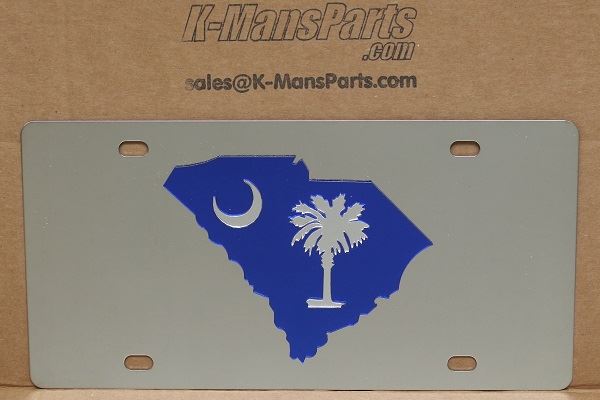 South Carolina state blue vanity license plate car tag